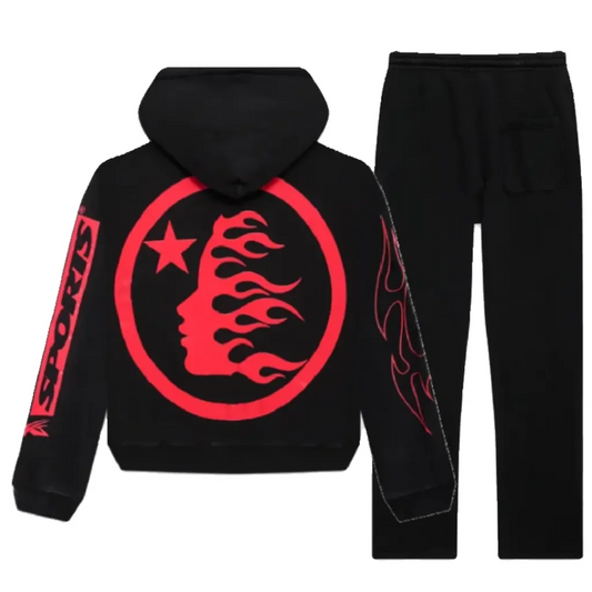 Hellstar Black Future Flame Tracksuit