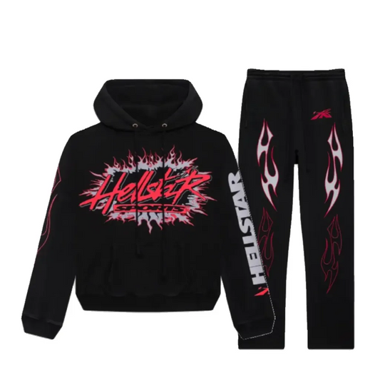 Hellstar Black Future Flame Tracksuit